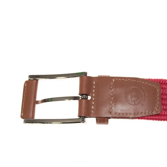 Torino NWT Braided Belt Size 32 US in Solid Red With Brown